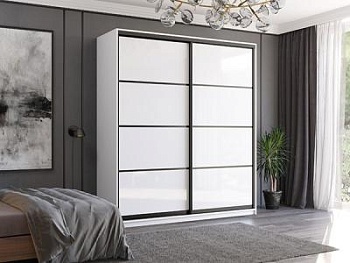 Шкаф-купе ВЕРОНА мод. 16 Белый/Черный