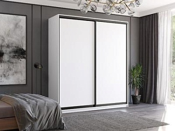 Шкаф-купе ВЕРОНА мод. 21 Белый/Черный