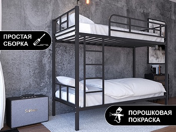 Двухъярусная металлическая кровать Фаворит Серый