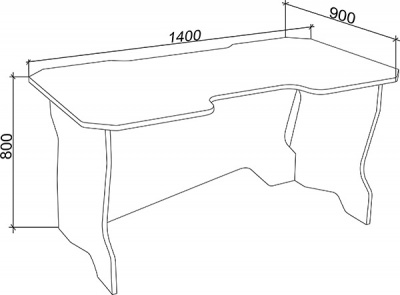 Прямой игровой компьютерный стол