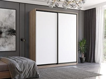 Шкаф-купе ВЕРОНА мод. 21 Сонома/Черный