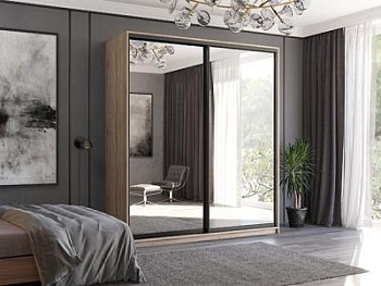 Шкаф-купе ВЕРОНА мод. 1 Сонома/Черный