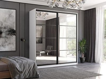 Шкаф-купе ВЕРОНА мод. 17 Белый/Черный