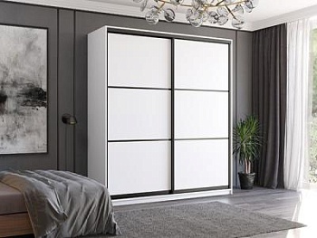 Шкаф-купе ВЕРОНА мод. 4 Белый/Черный